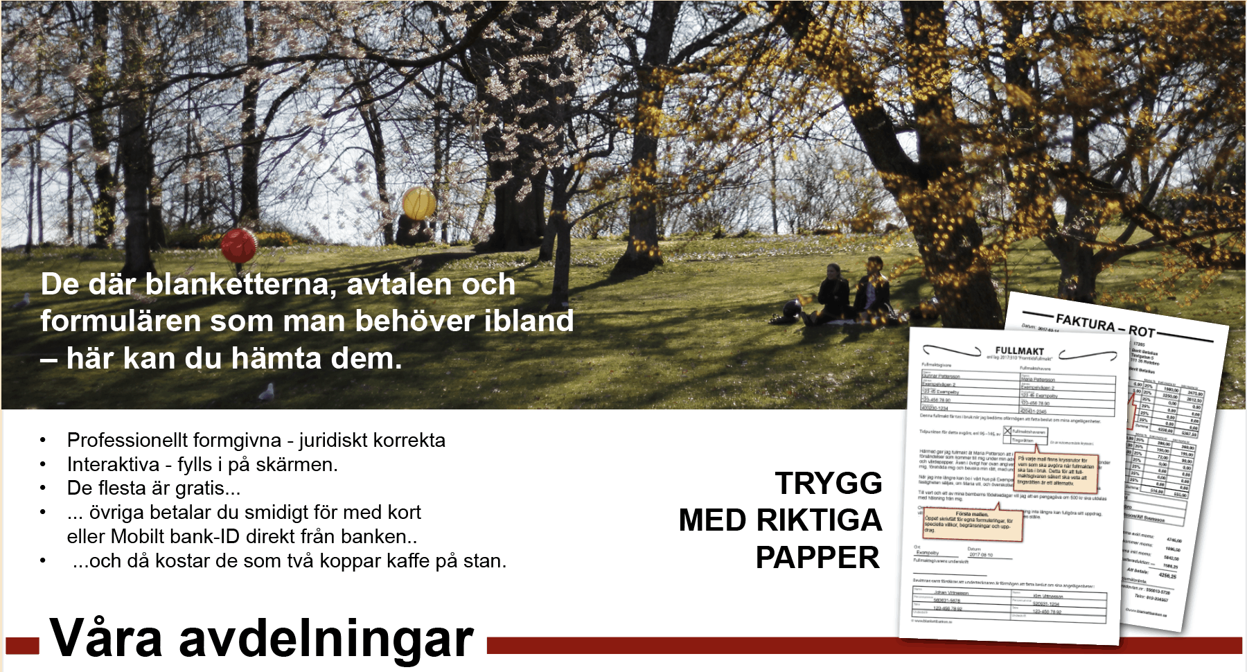 Välkommen till Blankettbanken